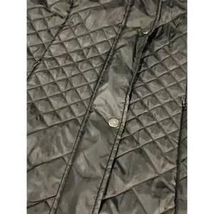 Jaclyn Smith Black Quilted Parka Coat with Faux Fur Hood‎ Winter Jacket D-7 thumbnail 4