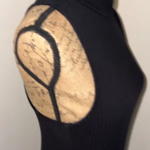 Forever 21 Sleeveless Black Ribbed Midi Dress - Classic Women's Dress thumbnail 3