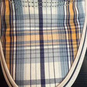 Vans Womens Size 8.5 Era 59 Plaid Skate Shoes Blue‎ Yellow Canvas Sneakers Retro thumbnail 6