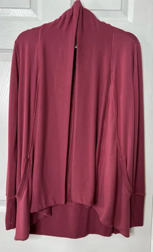 Athleta Women’s Open Front Drape Cardigan XS Mauve Athleisure Lounge Soft Modal thumbnail 2
