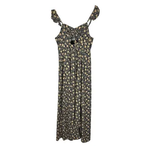 Lulus The Way to Love Dark Floral Print Ruffled Maxi Dress Sz XL Romantic Event thumbnail 5