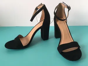 Black Suede Heels, Size 6 1/2 thumbnail 4
