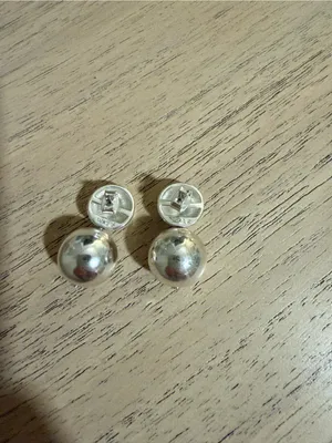 J. Crew Silver Double Ball Drop Earrings thumbnail 2