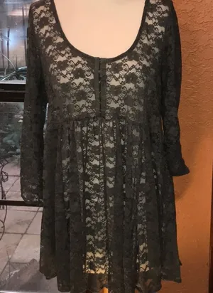 Dress gray lace thumbnail 1