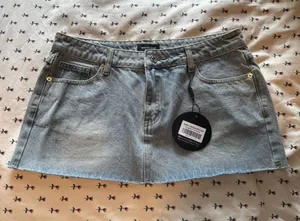 White fox denim skirt thumbnail 1