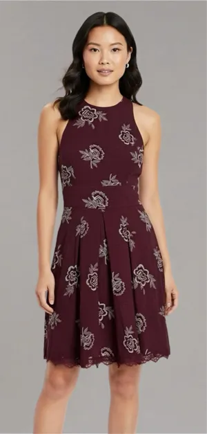 🌺 NWT Altar’d State Floral, Halter Dress thumbnail 1