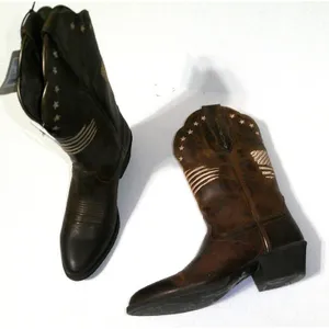 New NWT NIB Womens 7.5 Ariat Boot Western Distressed Heritage Liberty Leather thumbnail 2
