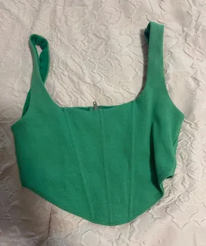 Princess Polly Bustier Crop Top green thumbnail 1