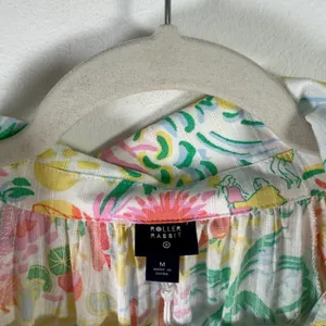 Roller Rabbit x Target Vacation Maxi Dress Tropical Fruit Floral 100% Cotton Med thumbnail 8