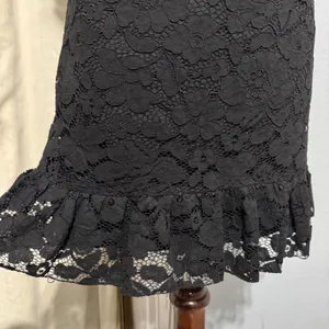 TOBI Black Lace Ruffle Off the‎ Shoulder Mini Whimsigoth Dress XL Dark Romantic thumbnail 5