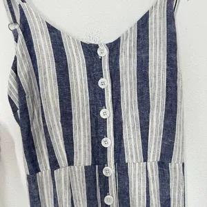Rails Beachy Linen Wide Leg Jumpsuit Tank Resort Hawaii‎ Vacation Size Med thumbnail 12