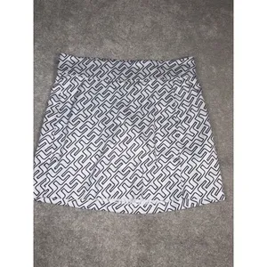 J.Lindeberg Women's Bridge Monogram Golf Skort White Navy thumbnail 3