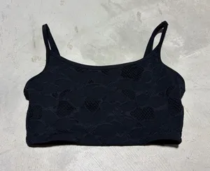 Aerie Black Lace bikini scoop Top swim small thumbnail 1