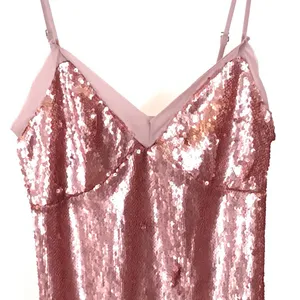 NWT Womens Size XS Revolve NBD Pink Full Sequin Sleeveless Tunic Top thumbnail 2