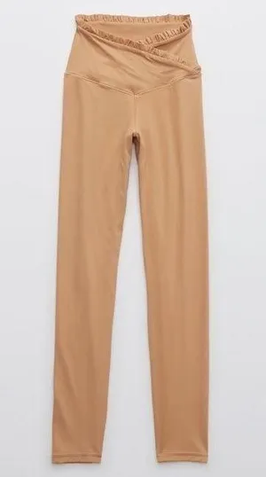 Aerie Tan Crossover Leggings thumbnail 1