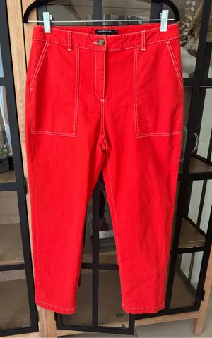 ASOS straight leg pants jeans high rise Monoprix Femme carpenter painter thumbnail 1