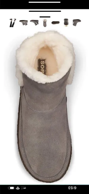 Sorel Nakiska Faux Fur Lined Bootie in Gray , women's size US 10 EU 41 NEW thumbnail 10