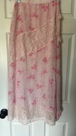 Love Shack Fancy Inspired Skirt Pink thumbnail 1