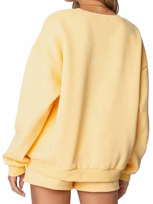 NWT Edikted oversized logo Crewneck sweatshirt size small thumbnail 2