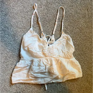LA Hearts White Tie Back Cropped Tank Top thumbnail 1