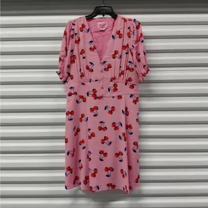 Kate Spade Womens Dress Size 14 Pink Cherry Print Coquette Cottagecore Office thumbnail 3