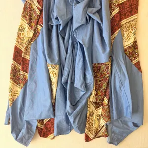 Karen-T Design Boho Paisley Patchwork Draped Maxi Skirt Women XL Made in USA thumbnail 7