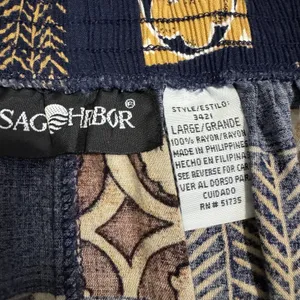 Sag Harbor 1/2 Elastic Waist Boho Midi Skirt Geometric Print Peasant Indie Large thumbnail 12