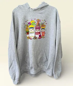 Unisex Gildan RX Graphic Hoodie Size XL Prescription Pharmacy Mardi Gras thumbnail 1