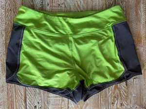 💚 Reebok Women’s Athletic Lined Running Shorts – Size Large – Lime Green thumbnail 1