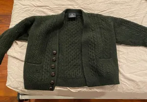 Aran Woollen Mills Green Wool Sweater thumbnail 1