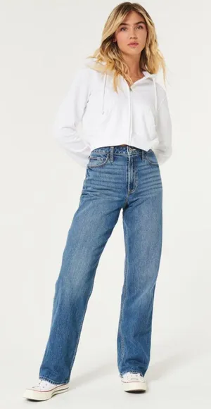 Hollister Ultra High-Rise Dad Jeans thumbnail 1