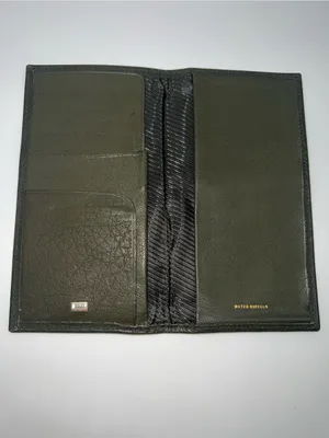 Rolfs Dark Green Long Water Buffalo Skin Leather Wallet 7” X 3.75” thumbnail 3