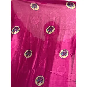 Women's Silk saree Jolly Silks Blue Pink New thumbnail 9