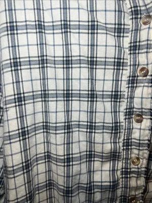 easel White, Blue, & Black Plaid Button-Down Shirt Dress thumbnail 3
