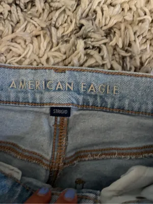 American Eagle Strigid Jeans Women's Size 00 blue distressed thumbnail 6