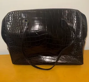 Black textured work laptop bag thumbnail 1