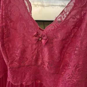 Shadowline size, large Elegant Pink Lace Nightgown thumbnail 4