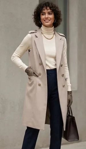 Calvin Klein Cream Jacket Women's Size S Elegant thumbnail 1