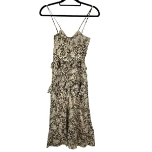 Bardot NWT Animal Print Strappy Layered‎ Dress Tiered Ruffle Women’s Size 4/XS thumbnail 2