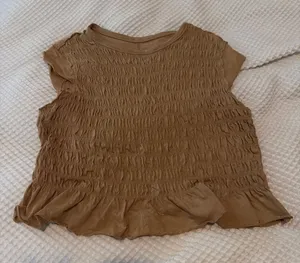 Amazon Brown Ruffle Blouse thumbnail 1