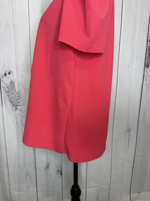 Jodifl Womens Sz Large Coral V-Neck Puff Sleeve Blouse Top thumbnail 14