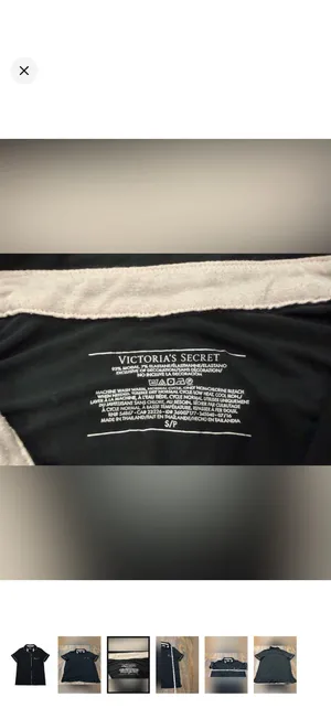 Victoria’s Secret Pure Black Size Small Super Soft Modal Short Sleeve Sleep Top thumbnail 3
