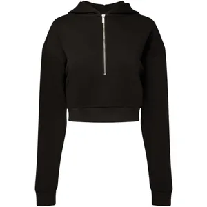 WeWoreWhat Black‎ Cropped Zippered Sweatshirt thumbnail 4