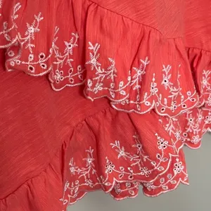 Matilda Jane Womens Eureka Springs Embroidered Ruffle short sleeve Top Size S thumbnail 4