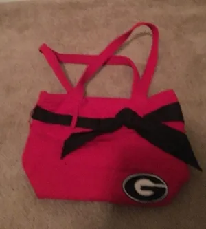 Georgia Bulldogs Quilted Handbag Purse Multi-Color thumbnail 1