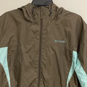 Columbia womens brown/blue full zip windbreaker size XL thumbnail 2