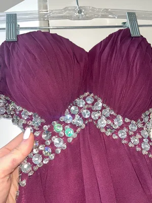 Strapless Beaded Prom Dress thumbnail 6