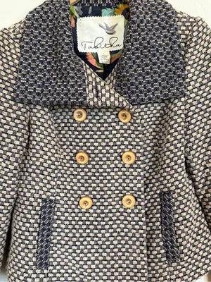 Anthropologie Tabitha Women’s Ottawa Pea Coat Double Breasted Size Small Wool thumbnail 14