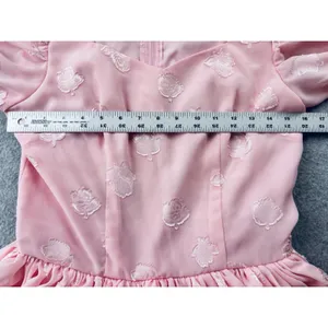 Vintage Womens Dance Dress Prairie Western Cottagecore Bubblegum Pink Ruffles thumbnail 8