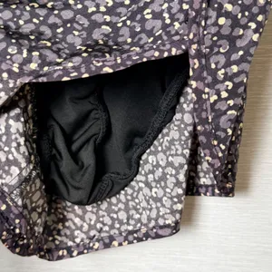 Free People FP Movement The Way Home Leopard Print Smocked Shorts Black Small thumbnail 4
